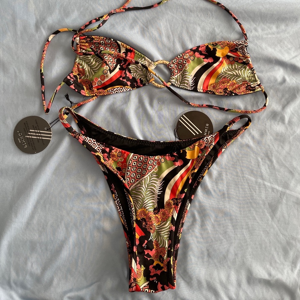 Sommer Swim Xena Bahamas Halter Top Bikini Size S & Bottom Size M